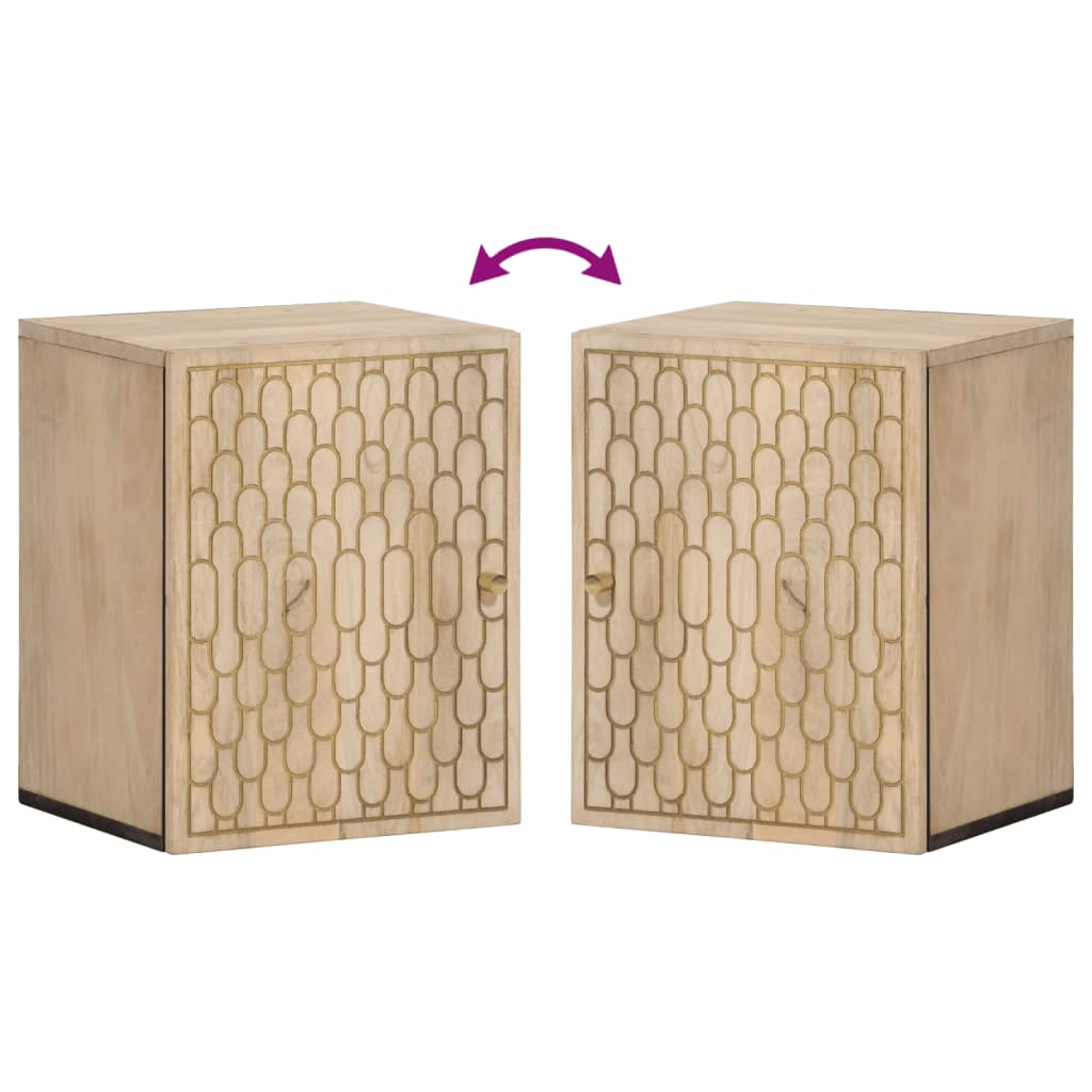 vidaXL Armário de parede p/ casa de banho 38x33x48 cm mangueira maciça