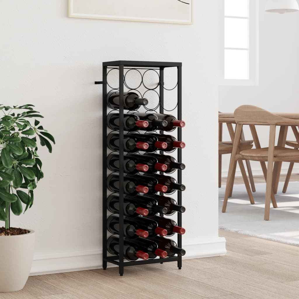 vidaXL Garrafeira, suporte de metal para 45 garrafas de vinho