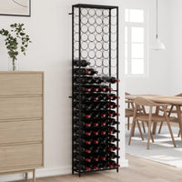 vidaXL Garrafeira, suporte de metal para 45 garrafas de vinho
