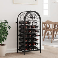 vidaXL Garrafeira, suporte de metal para 45 garrafas de vinho