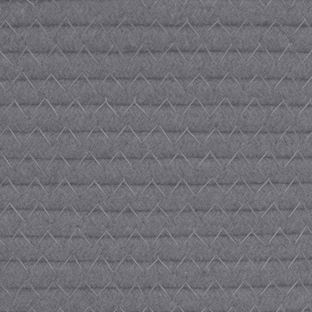 vidaXL Cesto de arrumação Ø55x36 cm algodão cinzento e branco