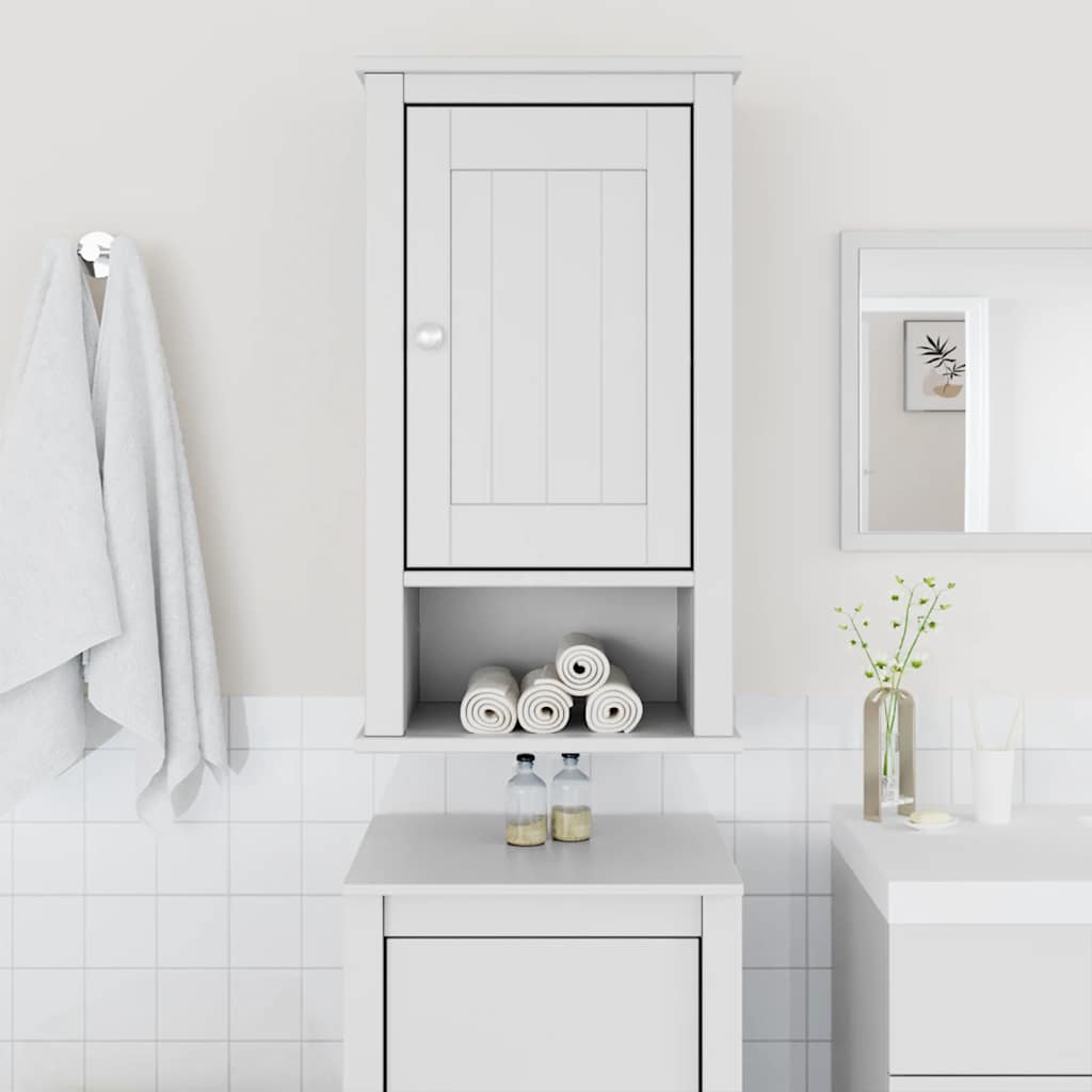 vidaXL Móvel de parede p/ WC BERG 40x27x71,5 cm pinho maciço branco