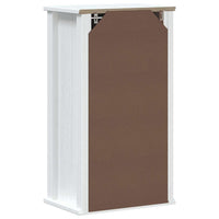 vidaXL Móvel de parede p/ WC BERG 40x27x71,5 cm pinho maciço branco