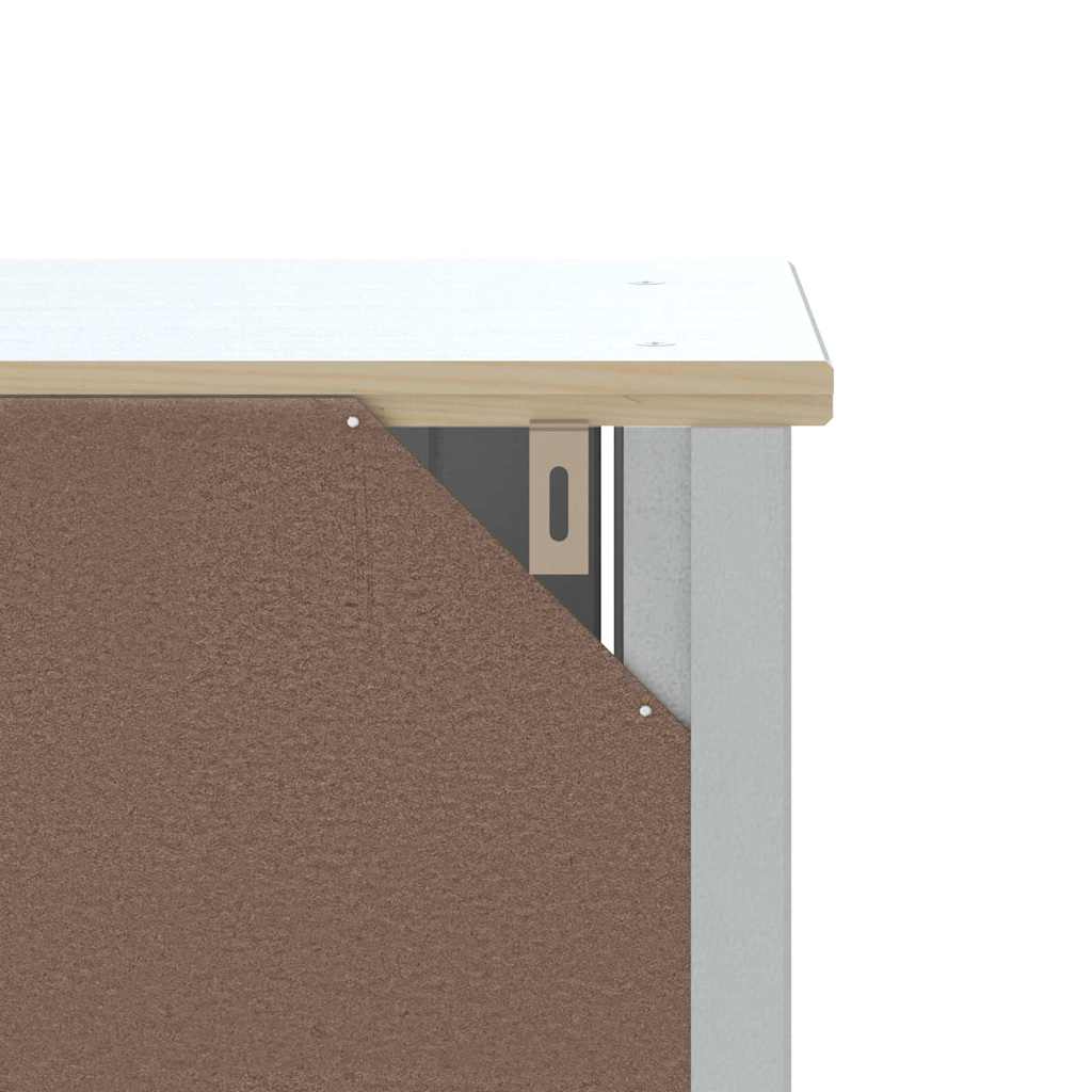 vidaXL Móvel de parede p/ WC BERG 40x27x71,5 cm pinho maciço branco