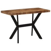 vidaXL Mesa de jantar madeira reciclada maciça + aço em cruz 180 cm