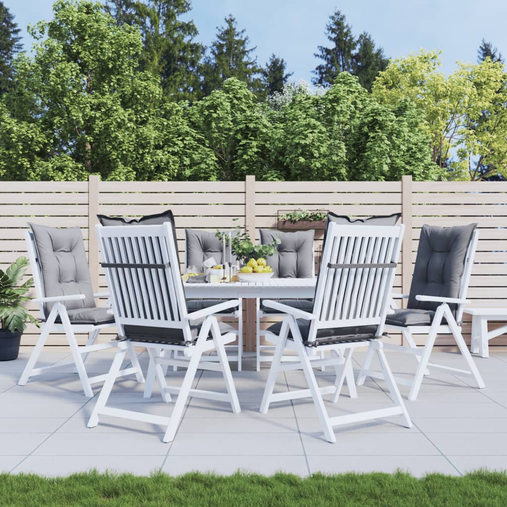vidaXL Almofadões para cadeiras altas de jardim 6 pcs tecido antracite