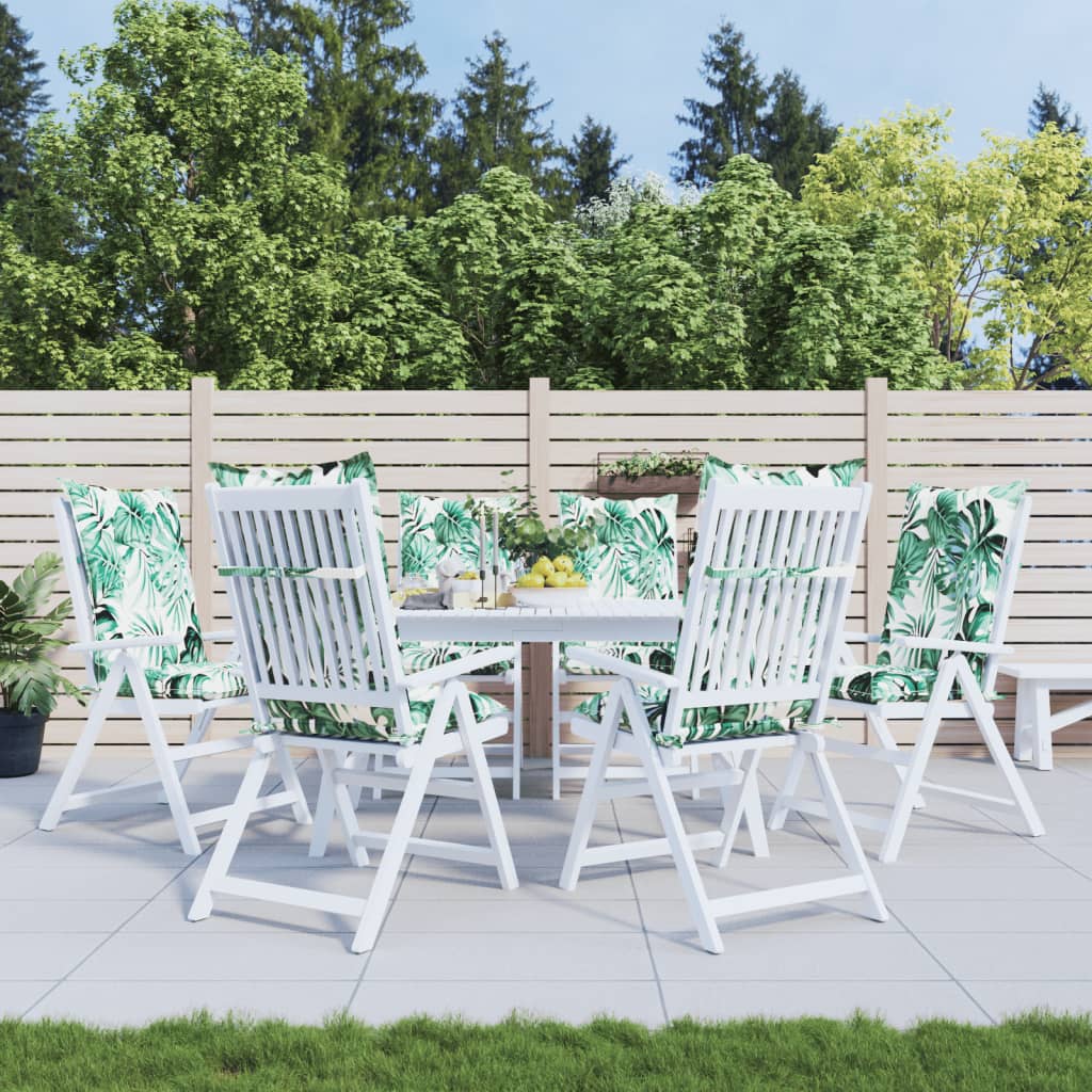 vidaXL Almofadões para cadeiras altas de jardim 6 pcs tecido antracite