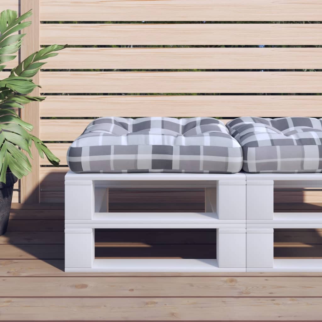 vidaXL Almofadão sofá de paletes 50x50x12 cm tecido antracite