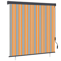 vidaXL Estore de rolo para exterior 60x250 cm azul e branco