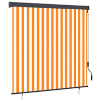 vidaXL Estore de rolo para exterior 60x250 cm azul e branco