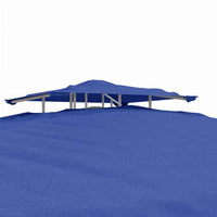 VidaXL Gazebo com telhado duplo 3x3x2,68 m tecido azul