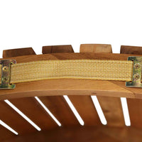 vidaXL Espreguiçadeira c/ almofadões cinzentos-escuros acácia maciça