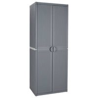 vidaXL Móvel de arrumação para jardim 65x45x88 cm vime PP preto