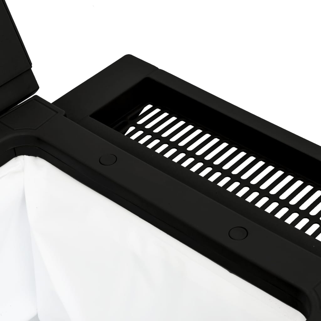 vidaXL Carrinho de servir 3 em 1 polipropileno preto