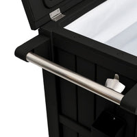 vidaXL Carrinho de servir 3 em 1 polipropileno preto