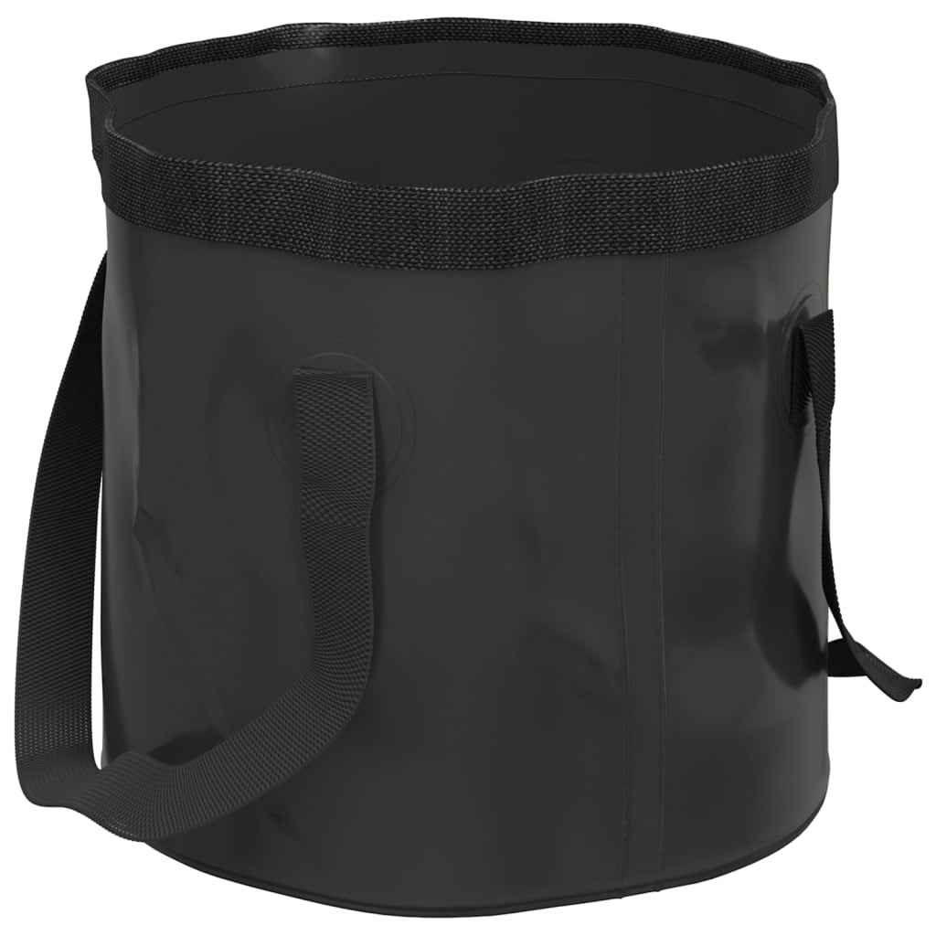 vidaXL Baldes dobráveis 2 pcs 30 L PVC preto
