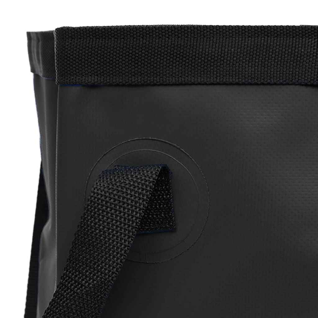 vidaXL Baldes dobráveis 2 pcs 30 L PVC preto