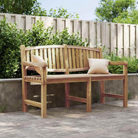 vidaXL Banco de jardim 149,5x60x90 cm madeira de teca maciça