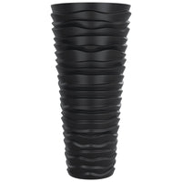 vidaXL Vaso c/ interior removível 18/45 L + aspeto ranhurado antracite