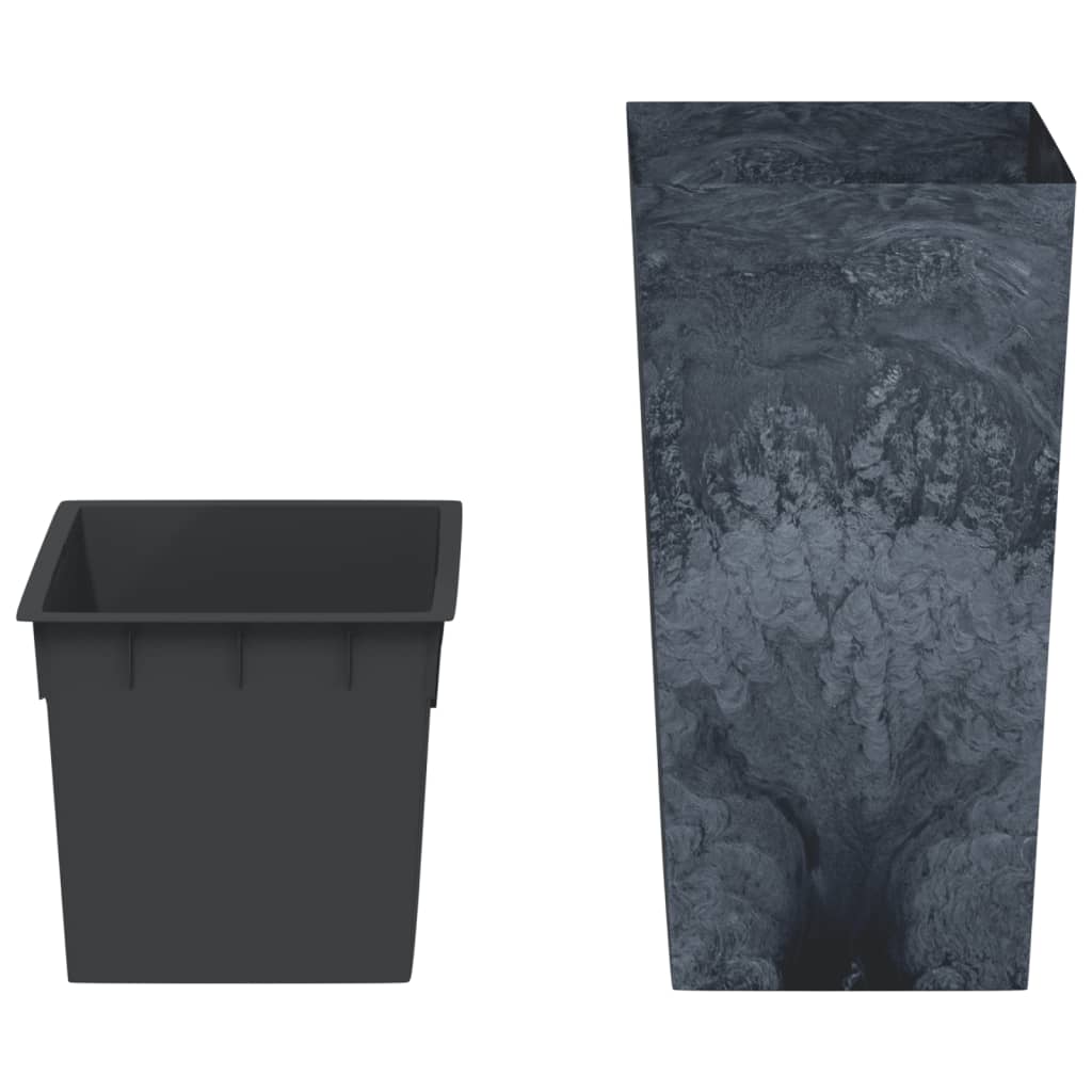 vidaXL Vaso c/ interior removível 21/49 L + aspeto cimento antracite