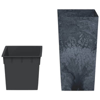 vidaXL Vaso c/ interior removível 21/49 L + aspeto cimento antracite