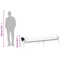 vidaXL Banco de jardim com almofadão acácia e vime PE preto
