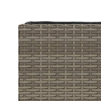 vidaXL Floreira de jardim com 2 vasos 2pcs 90x20x40cm vime PE cinzento