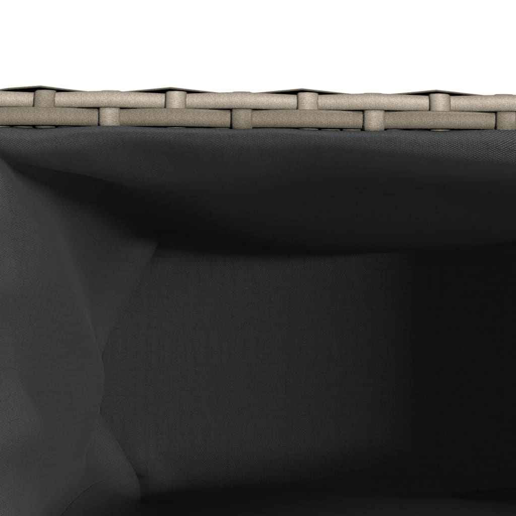 vidaXL Floreira com 2 vasos 90x20x40 cm vime PE cinzento