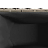 vidaXL Floreira com 2 vasos 90x20x40 cm vime PE cinzento