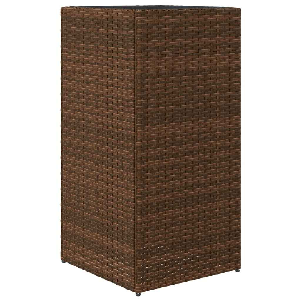 vidaXL Vaso/floreira de jardim 40x40x80 cm vime PE castanho