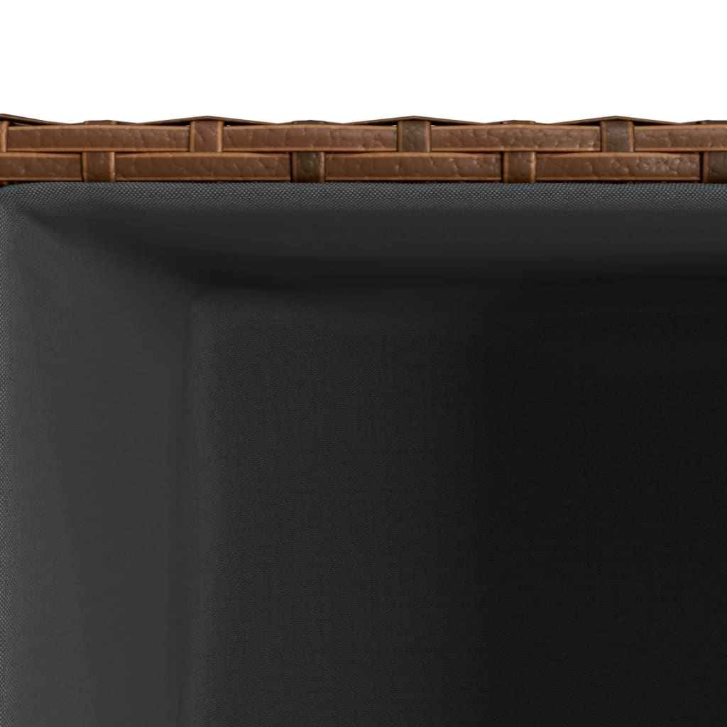 vidaXL Vaso/floreira de jardim 40x40x80 cm vime PE castanho