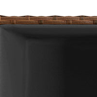 vidaXL Vaso/floreira de jardim 40x40x80 cm vime PE castanho