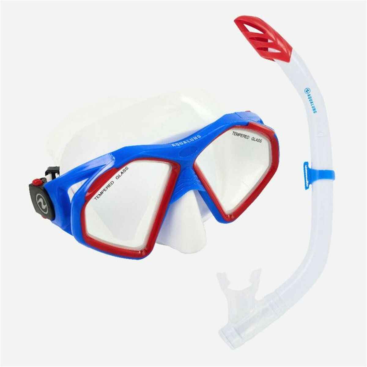 Óculos de Mergulho com Tubo Aqua Lung Sport Hawkeye Transparente Água-marinha