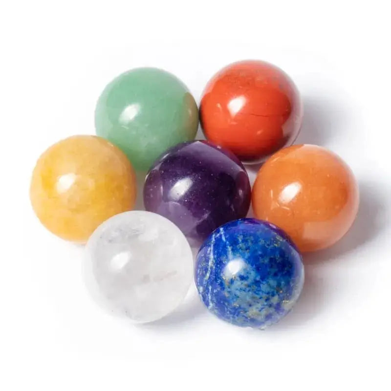 Conjunto de esferas de pedras semi-preciosas - 7 chakras