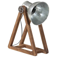 vidaXL Candeeiro de secretária 25 W 30x17x40 cm E27 prateado vintage