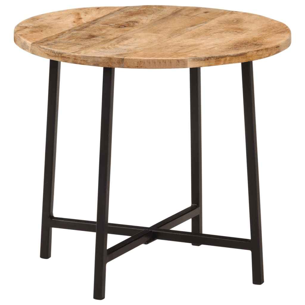 vidaXL Mesa de centro 45x45x40 cm madeira de mangueira maciça/ferro