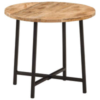 vidaXL Mesa de centro 45x45x40 cm madeira de mangueira maciça/ferro