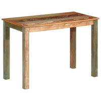 vidaXL Mesa de jantar 115x60x76 cm madeira reciclada sólida