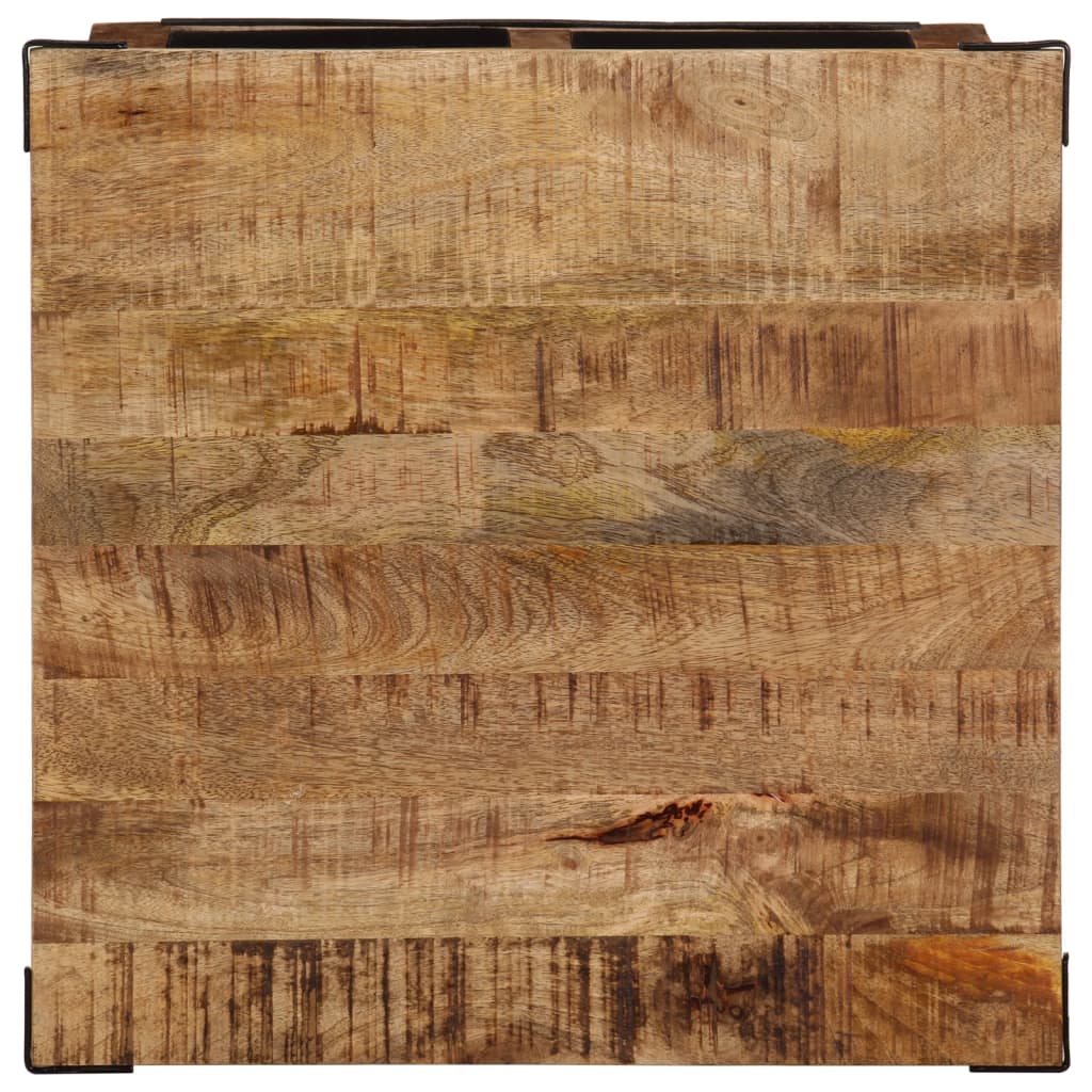 vidaXL Mesa de centro c/ gavetas 50x50x40 cm madeira mangueira maciça