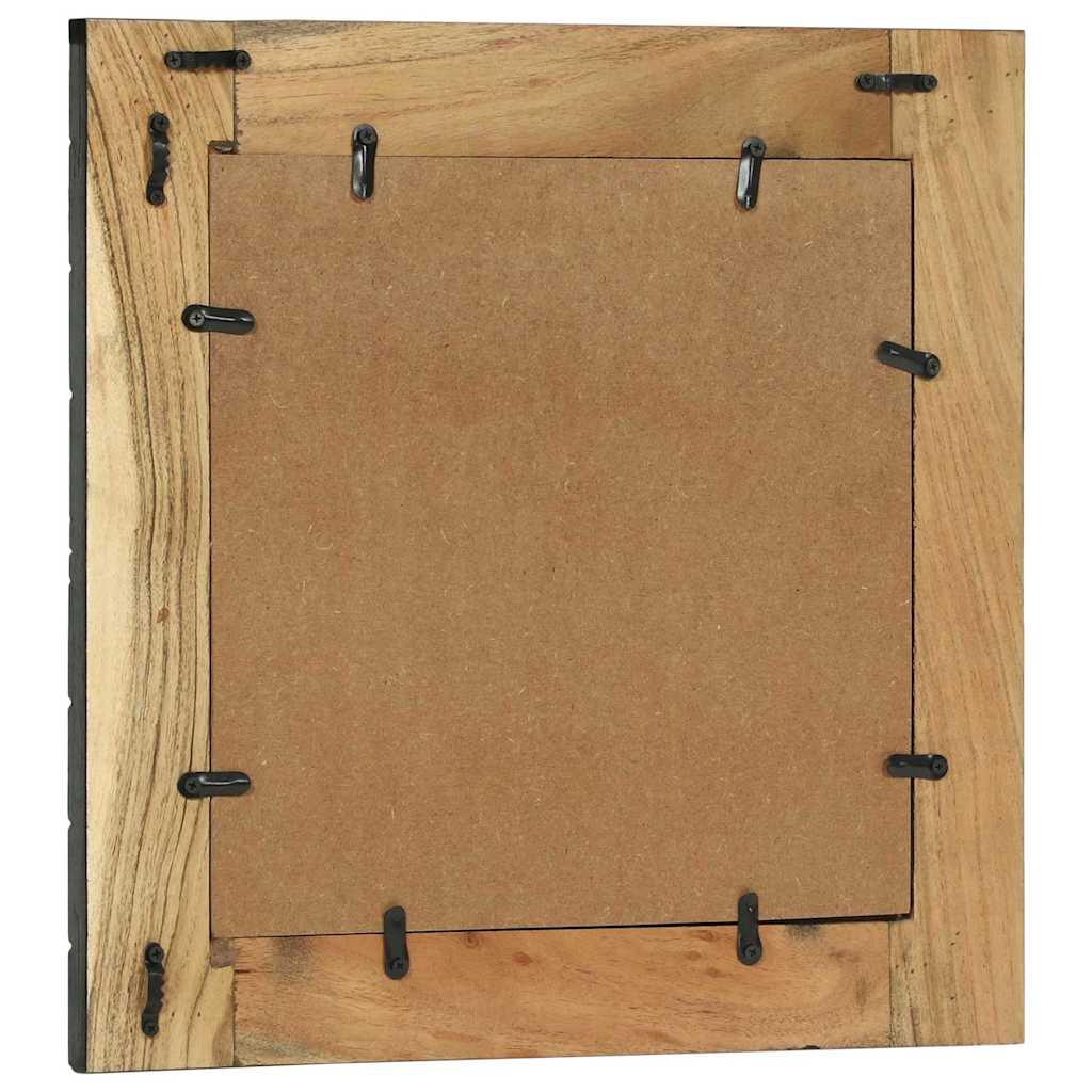 vidaXL Espelho de Parede Retangular Preto e Marrom 50 x 2 x 50 cm