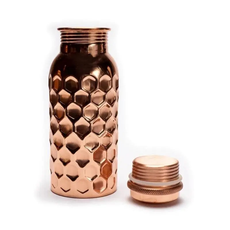 Garrafa de água em cobre 500 ml - Martelado