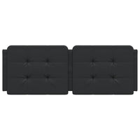 vidaXL Almofadão de cabeceira Zadar 137 cm couro artificial preto