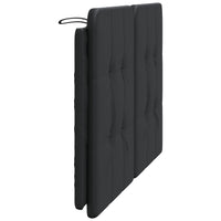 vidaXL Almofadão de cabeceira Zadar 137 cm couro artificial preto