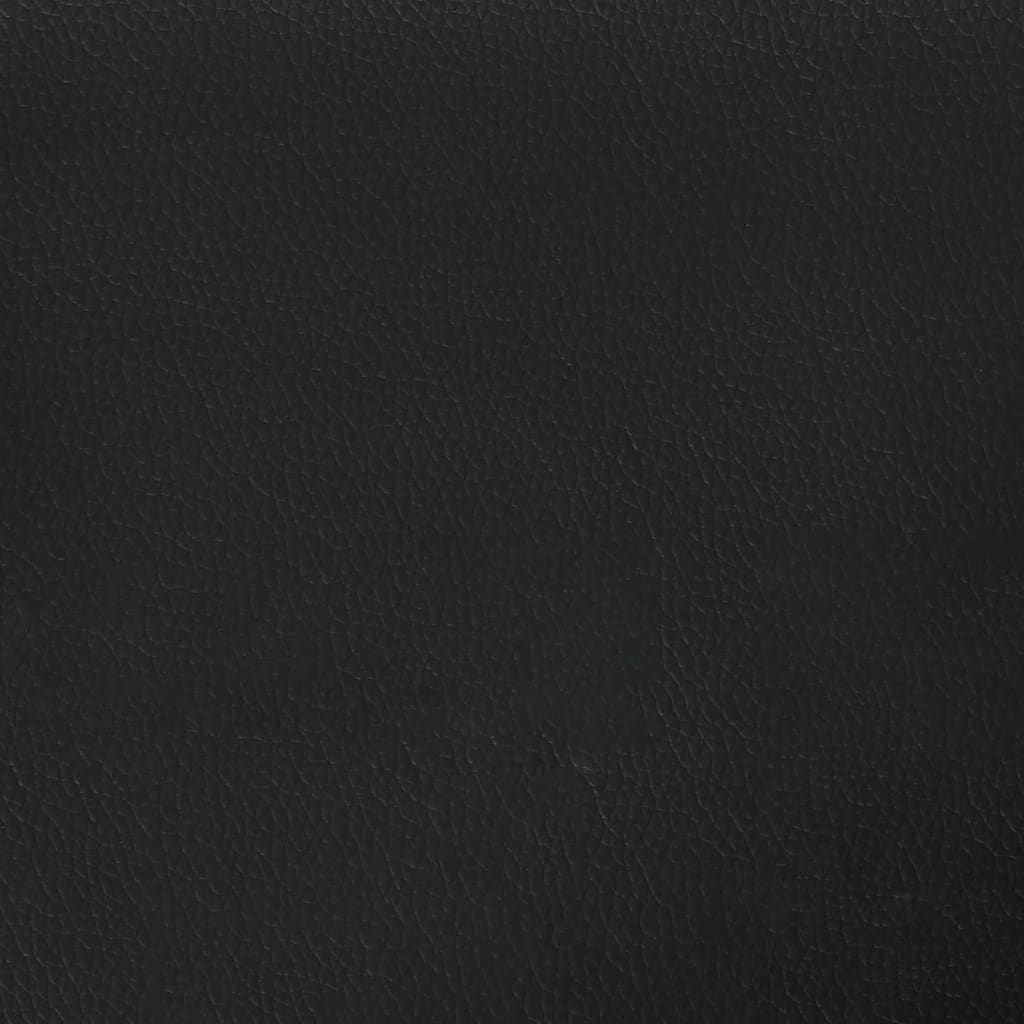 vidaXL Almofadão de cabeceira Zadar 137 cm couro artificial preto