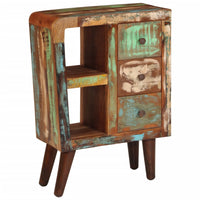 vidaXL Aparador 55x30x80 cm madeira recuperada maciça