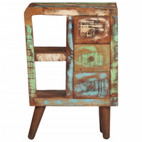 vidaXL Aparador 55x30x80 cm madeira recuperada maciça