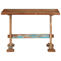 vidaXL Mesa de jantar 110x55x78 cm madeira recuperada maciça