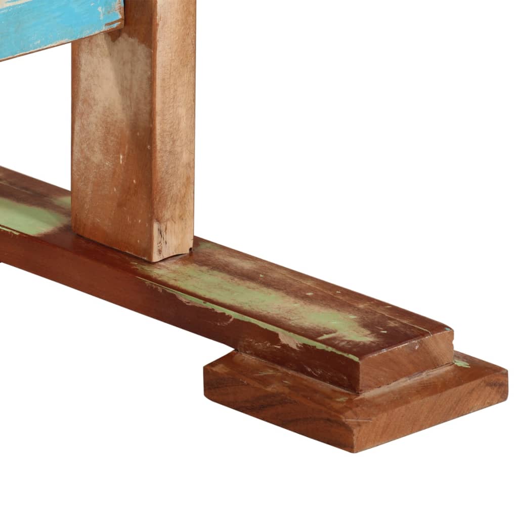 vidaXL Mesa de jantar 110x55x78 cm madeira recuperada maciça