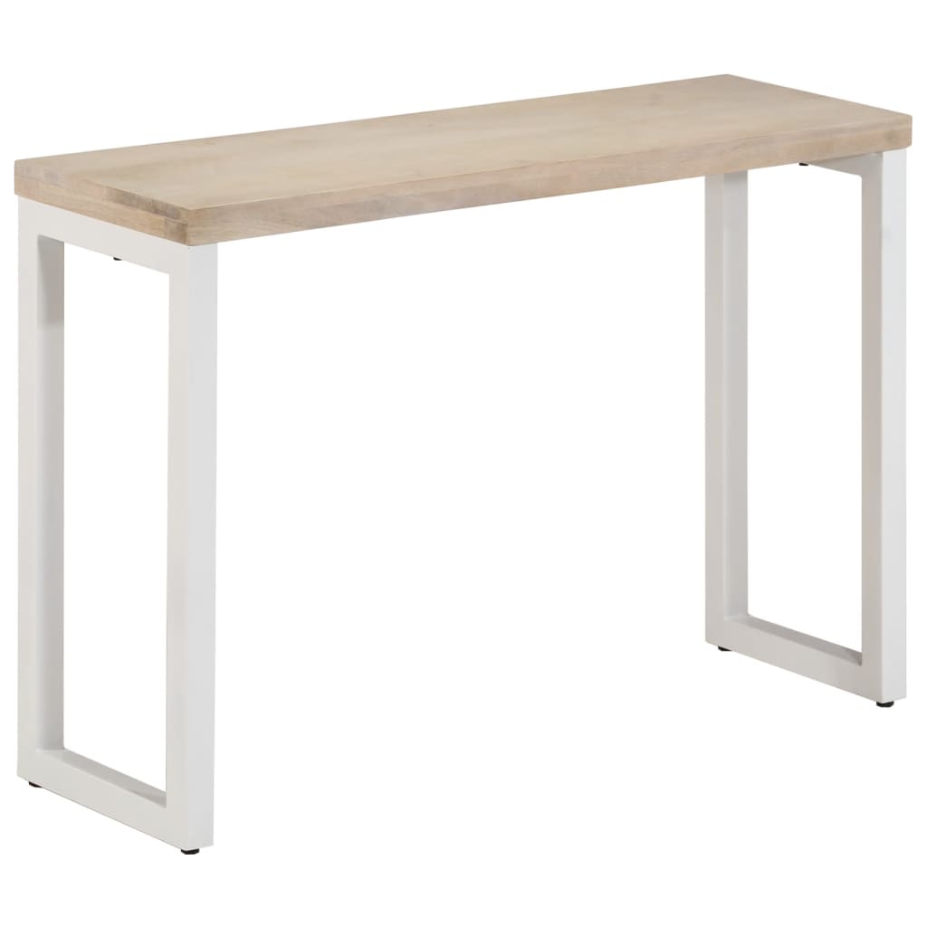 vidaXL Mesa consola 120x35x76 cm madeira de mangueira maciça e aço