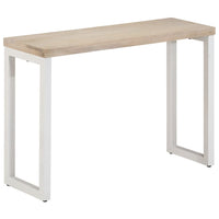 vidaXL Mesa consola 120x35x76 cm madeira de mangueira maciça e aço